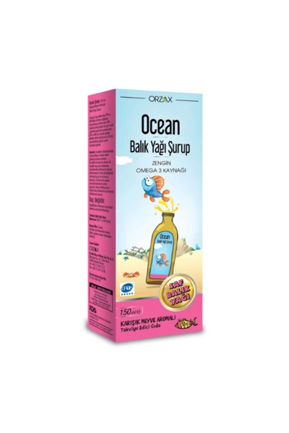 Ocean Tutti Frutti Karışık Meyve Aromalı Balık Yağı Şurup 150 ml ürün görseli