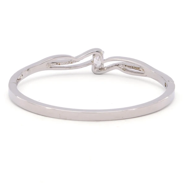 Çelik Kelepçe Bileklik Zirkon Taşlı Model BLZ-286 - Resim 2