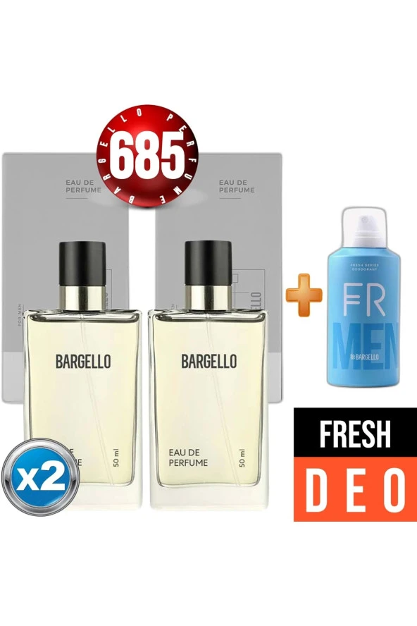 BARGELLO 685x2(2adet) Fresh 50 Ml Edp + Fresh Erkek Deodorant 150 Ml
