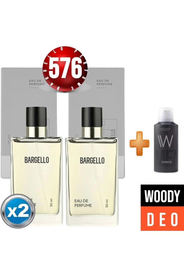BARGELLO 576x2(2adet) Woody Erkek 50 Ml Edp + Woody Erkek Deodorant 150 Ml