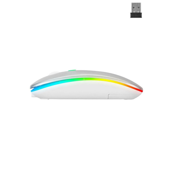 Everest Smw-710 Usb 2.4ghz Gümüş Ledli 800/1200/1600dpi Şarjlı Kablosuz Mouse - 3