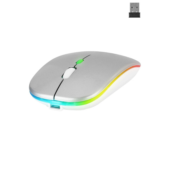 Everest Smw-710 Usb 2.4ghz Gümüş Ledli 800/1200/1600dpi Şarjlı Kablosuz Mouse - 4