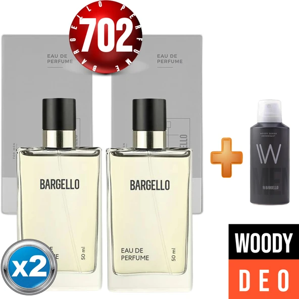 Parfüm 702x2(2Adet) Woody Erkek 50 ml + Woody Deodorant Erkek 150 ml  RSAF972