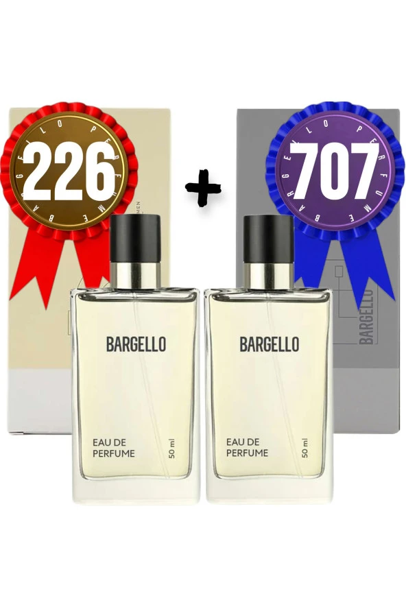 BARGELLO 226 Kadın Parfüm Oriental 707 Erkek Parfüm Woody 50 ml Edp