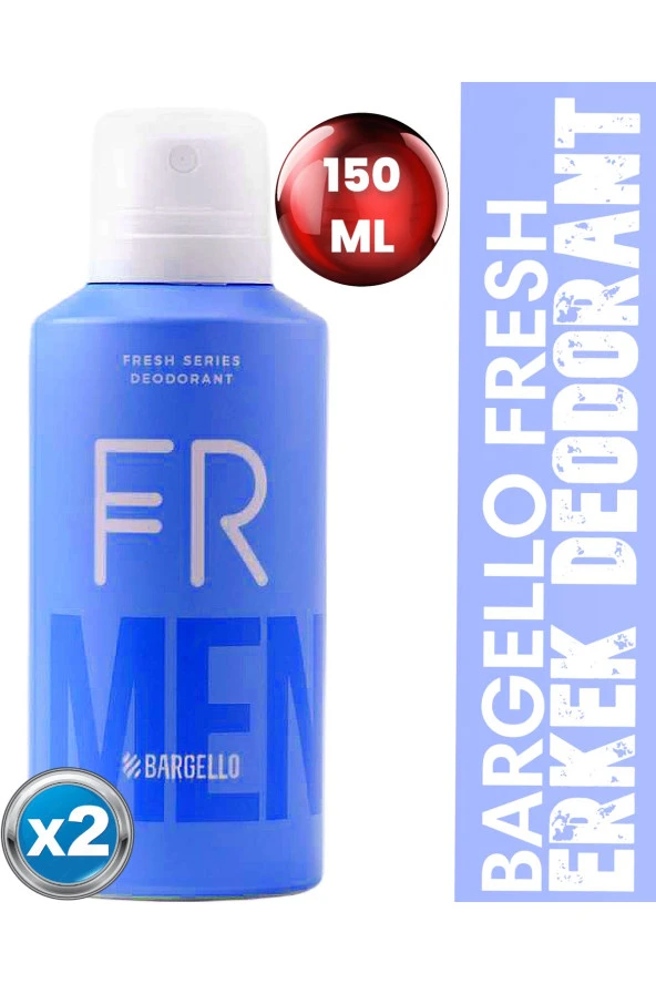 BARGELLO (2ADET) Parfümlü Yüksek Kalıcılık Erkek Deodorant Fresh 150 Ml