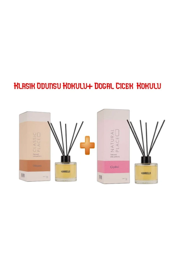 BARGELLO Classıc Place Odunsu + Natural Place Çiçeksi 120 Ml Ortam Kokusu