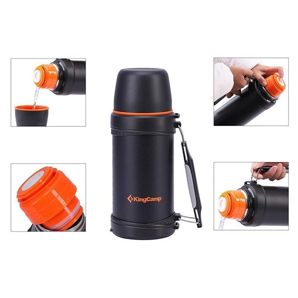 KINGCAMP 750 ML VACUUM SIYAH TERMOS - 8