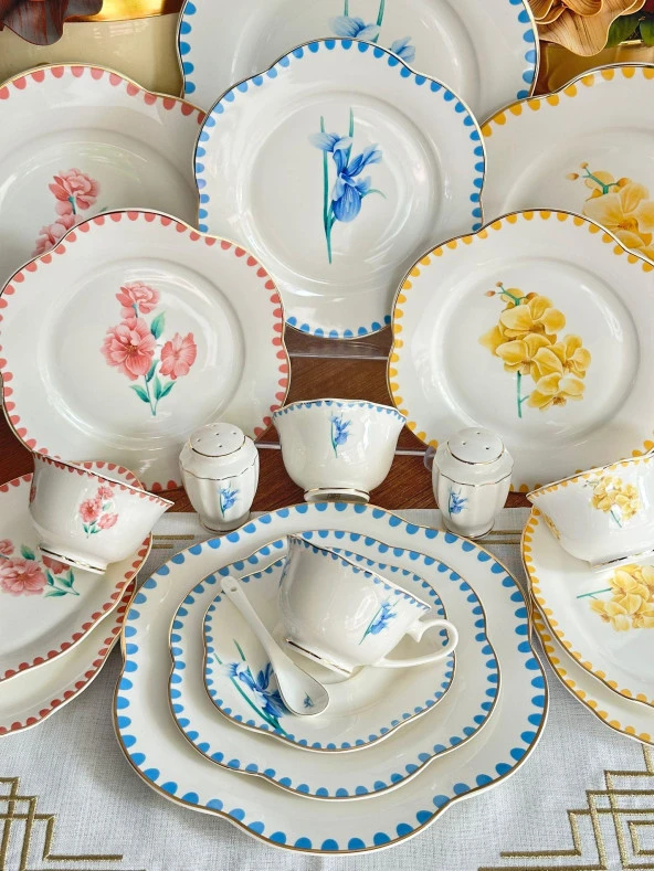 Kahvaltı Takımı 42 Parça 6 Kişilik Flowers