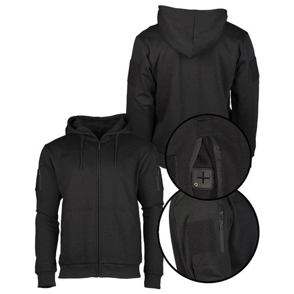 STURM TACTICAL HOODIE SIYAH POLAR - 4