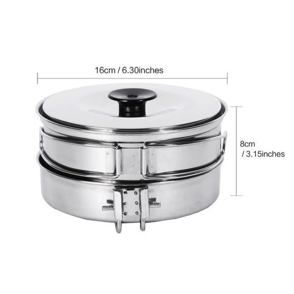 KingCamp BACKPACKER III SILVER YEMEK SET (2 KISI) - 10