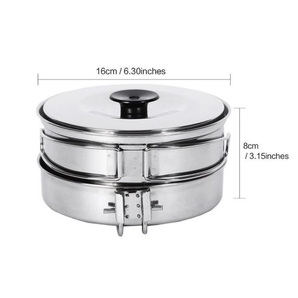 KingCamp BACKPACKER III SILVER YEMEK SET (2 KISI) - 12