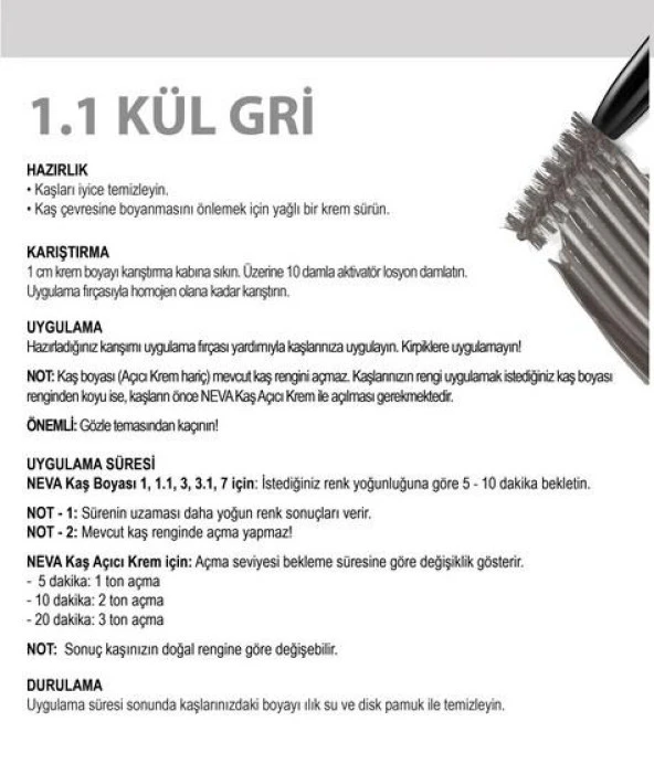 Neva Kaş Boyası %100 Vegan Amonyaksız 1.1 Kül Gri - 2