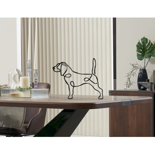 Beagle dog minimalist sanat heykeli