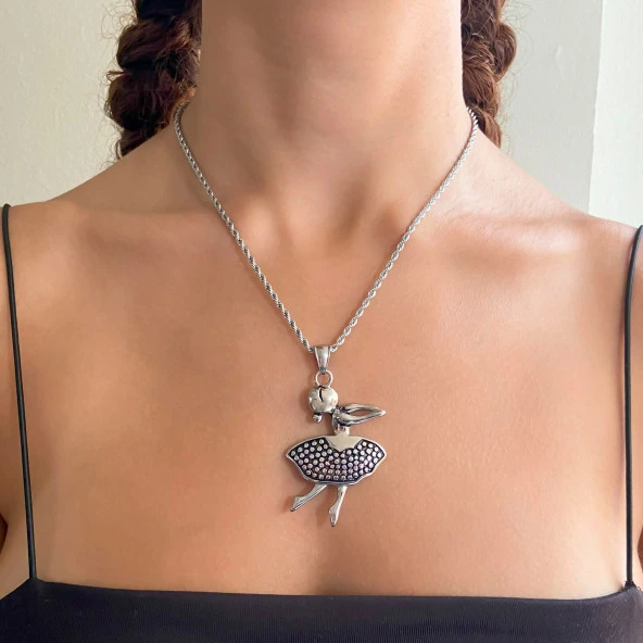 FerizZ 316L Çelik Balerin Kolye Ucu TGR-503 - Resim 2