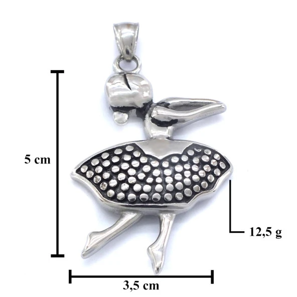 FerizZ 316L Çelik Balerin Kolye Ucu TGR-503 - Resim 5