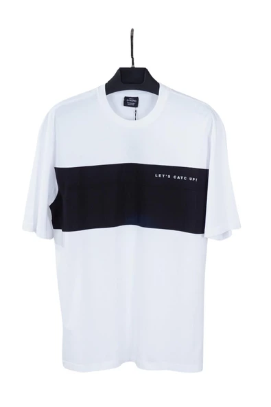 Dynamo Erkek Beyaz 0 Yaka Oversize T-shirt 967 - Resim 2