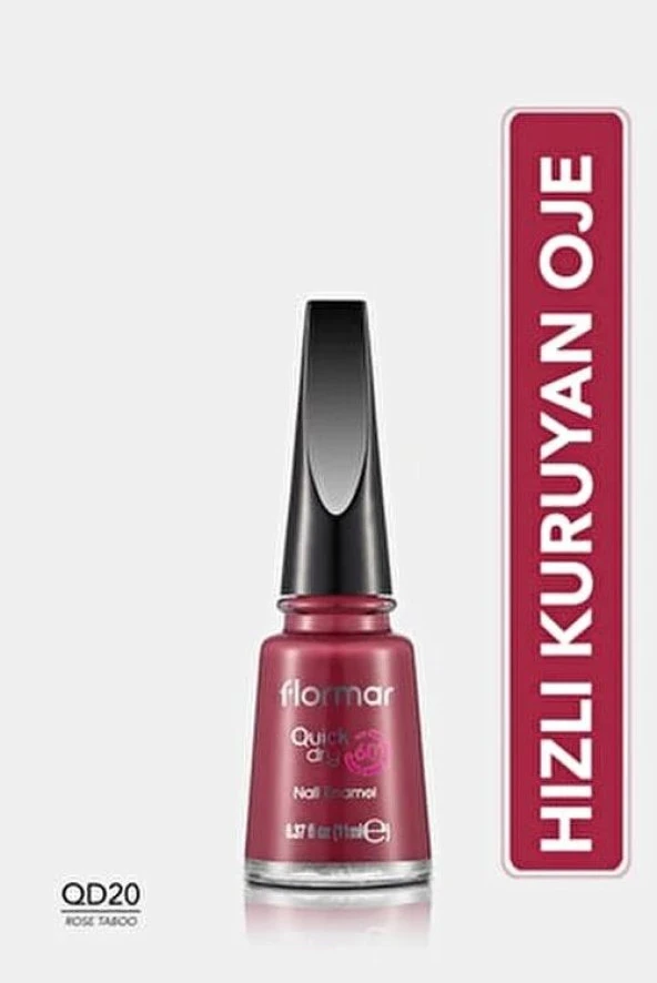 Flormar Hızlı Kuruyan & Parlak Bitişli Oje No: QD20
