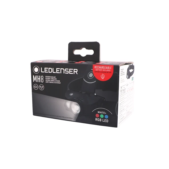 Led Lenser  MH8 Black / Black Kafa Feneri - 4