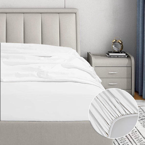 Soley | Jersey | %100 Pamuk Çift Kişilik 200 x 200 Lastikli Çarşaf - 4