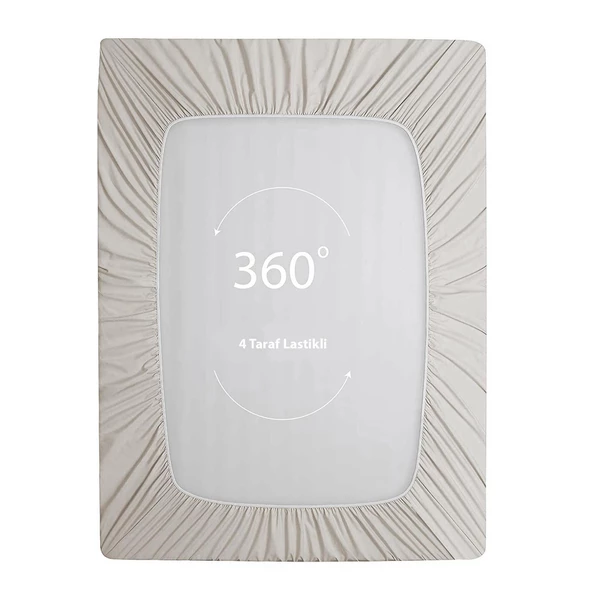 Soley | Jersey | %100 Pamuk Çift Kişilik 200 x 200 Lastikli Çarşaf - 10