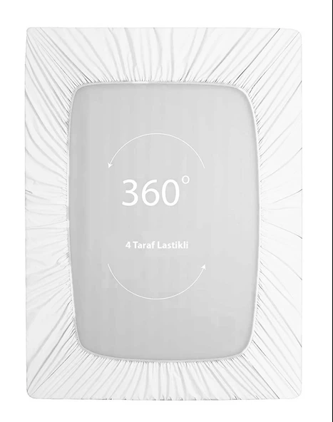 Soley | Jersey | %100 Pamuk Çift Kişilik 200 x 200 Lastikli Çarşaf - 5