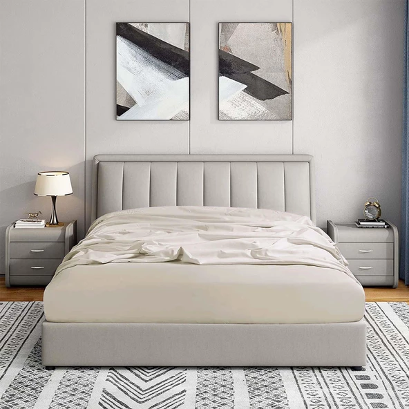 Soley | Jersey | %100 Pamuk Çift Kişilik 200 x 200 Lastikli Çarşaf - 6