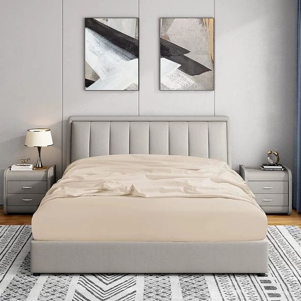 Soley | Jersey | %100 Pamuk Çift Kişilik 200 x 200 Lastikli Çarşaf - 11