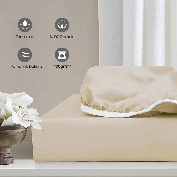 Soley | Jersey | %100 Pamuk Çift Kişilik 200 x 200 Lastikli Çarşaf - 12