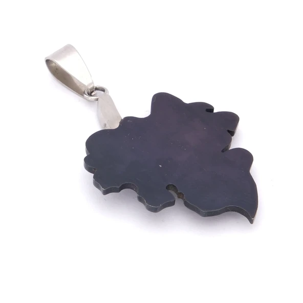 FerizZ 316L Çelik Zirkon Taşlı Yaprak Kolye Ucu TGR-574 - Resim 3