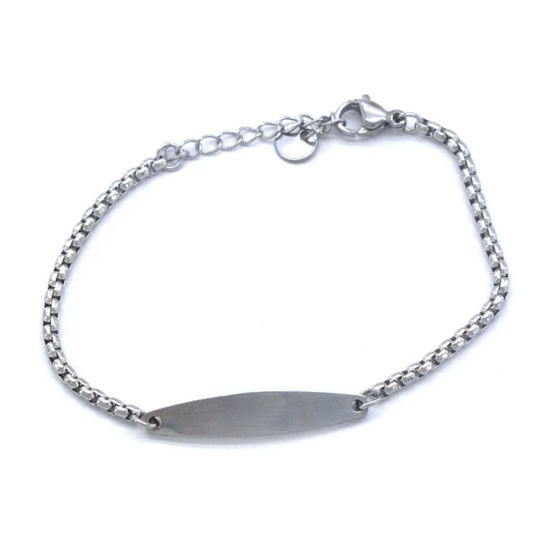 316L Çelik İsim Yazılabilen Zincir Bileklik BLK-992 - Resim 2
