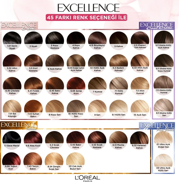 L’Oréal Paris Excellence Cool Creme Saç Boyası – 6.11 Ekstra Küllü Koyu Kumral - 7