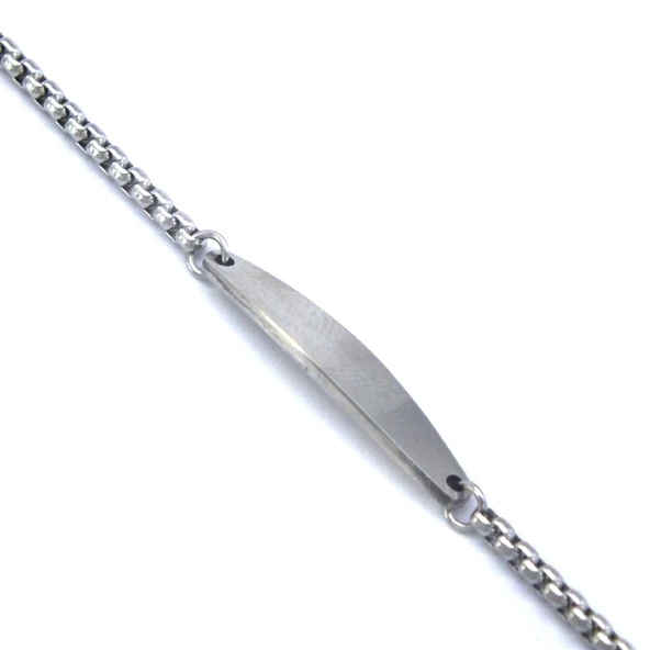 316L Çelik İsim Yazılabilen Zincir Bileklik BLK-992 - Resim 7