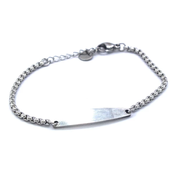 316L Çelik İsim Yazılabilen Zincir Bileklik BLK-992 - Resim 5