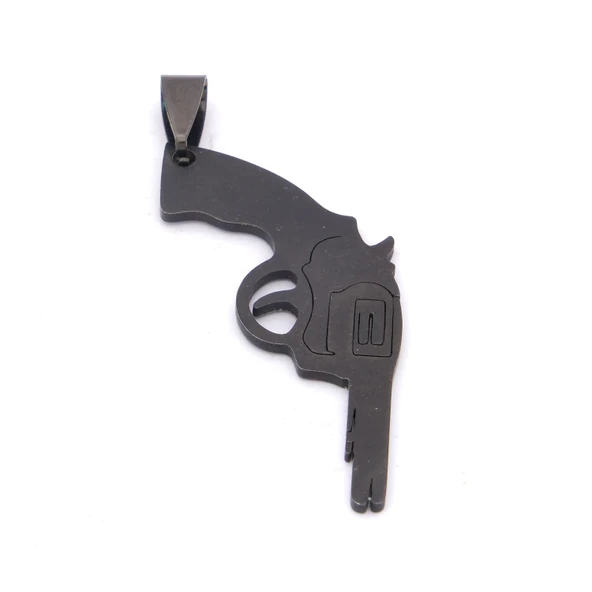 FerizZ 316L Çelik Tabanca Şeklinde Kolye Ucu TGR-573 ürün görseli