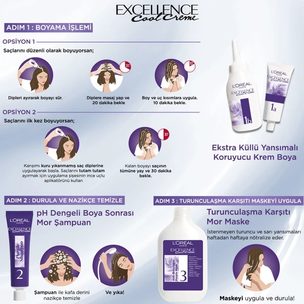 L’oréal Paris Excellence Cool Creme Saç Boyası – 7.11 Ekstra Küllü Kumral - Resim 6