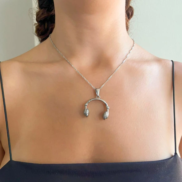 FerizZ 316L Çelik Kulaklık Şeklinde Kolye Ucu TGR-567 - Resim 2