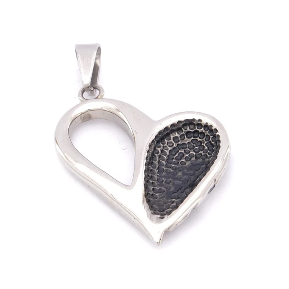 FerizZ 316L Çelik Kalp Şeklinde Kolye Ucu TGR-568 - Resim 5