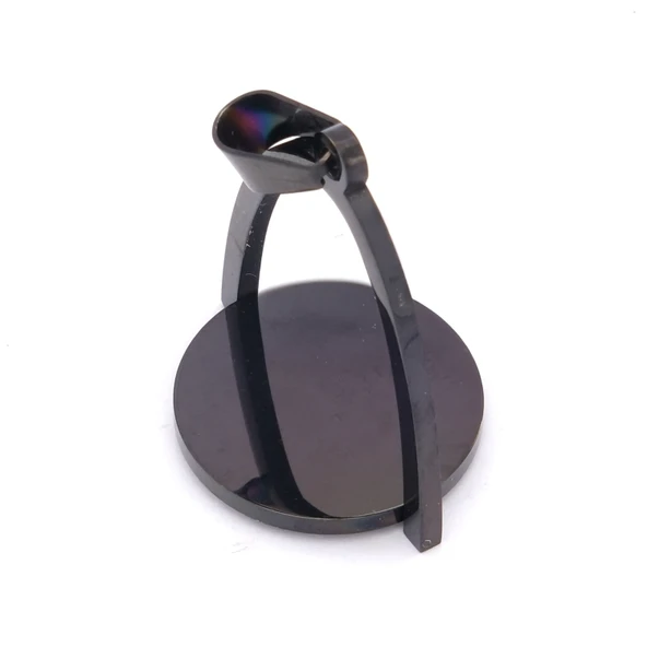 FerizZ 316L Çelik Siyah Yuvarlak Detaylı Kolye Ucu TGR-557 - Resim 3