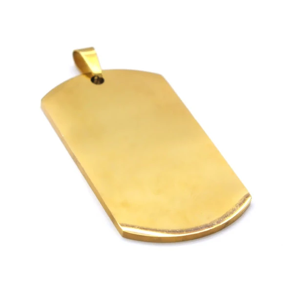 FerizZ Altın Kaplama İsim Yazılabilir Künye Kolye Ucu TGR-540 - Resim 4