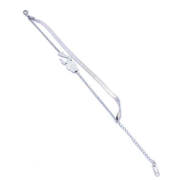 316L Çelik Yılan Kafası İtalyan Zincir Bileklik BLK-765 - 6