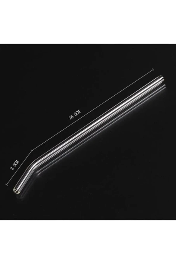 12li Cam Şeffaf Eğimli Pipet 16cm - 3
