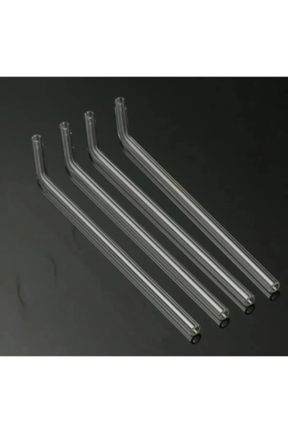 12li Cam Şeffaf Eğimli Pipet 16cm - 5