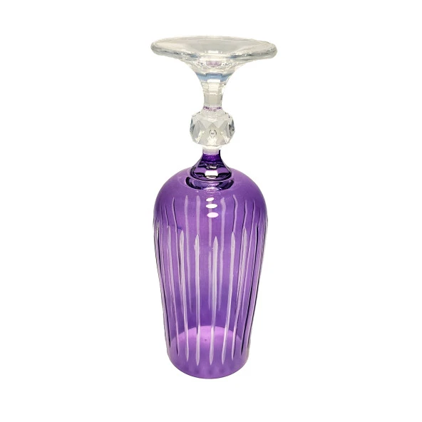 Leonarte Casa Menşeli Bohemia Sarpy 180ml Kristal Mor Renkli Kadeh 1 Adet  - 3