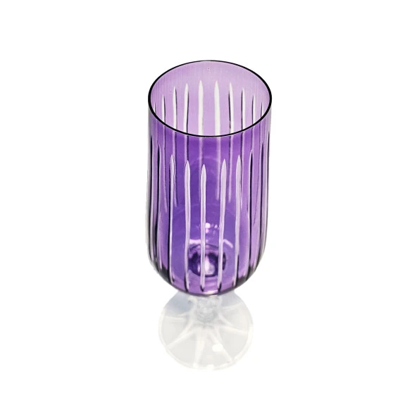 Leonarte Casa Menşeli Bohemia Sarpy 180ml Kristal Mor Renkli Kadeh 1 Adet  - 4