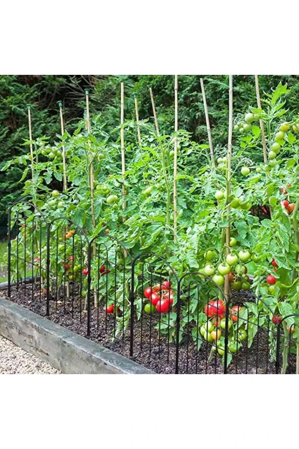 DEKORATİF BAHÇE ÇİTİ 10'LU SET 330CM MODEL - 1 SİYAH HOBİ BAHÇESİ, ÇİÇEK, SEBZE, MİNİ BAHÇE - 4