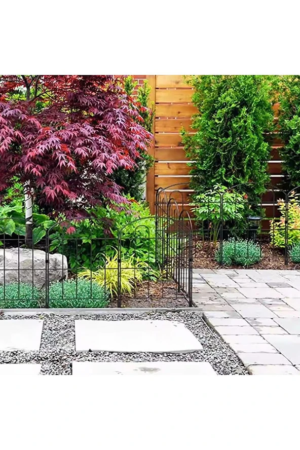 DEKOREATİF BAHÇE ÇİTİ 33CM TEK PARÇA MODEL - 1 SİYAH HOBİ BAHÇESİ, ÇİÇEK, SEBZE, MİNİ BAHÇE - 3