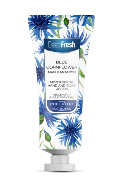 Deep Fresh Prebiyotik Nemlendirici El ve Vücut Kremi Mavi Kantaron 50 ml