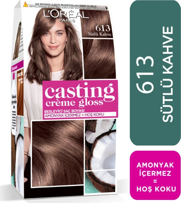 L'Oréal Paris Casting Crème Gloss Saç Boyası 613 Sütlü Kahve