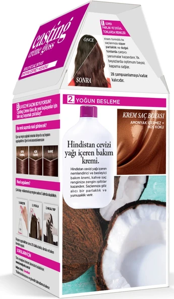 L'Oréal Paris Casting Crème Gloss Saç Boyası 200 Karadut Siyahı - Resim 3