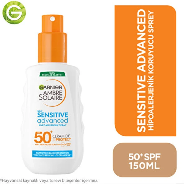 Garnier Ambre Solaire Sensitive Advanced Hipoalerjenik Güneş Koruyucu Sprey SPF50+ 150ML